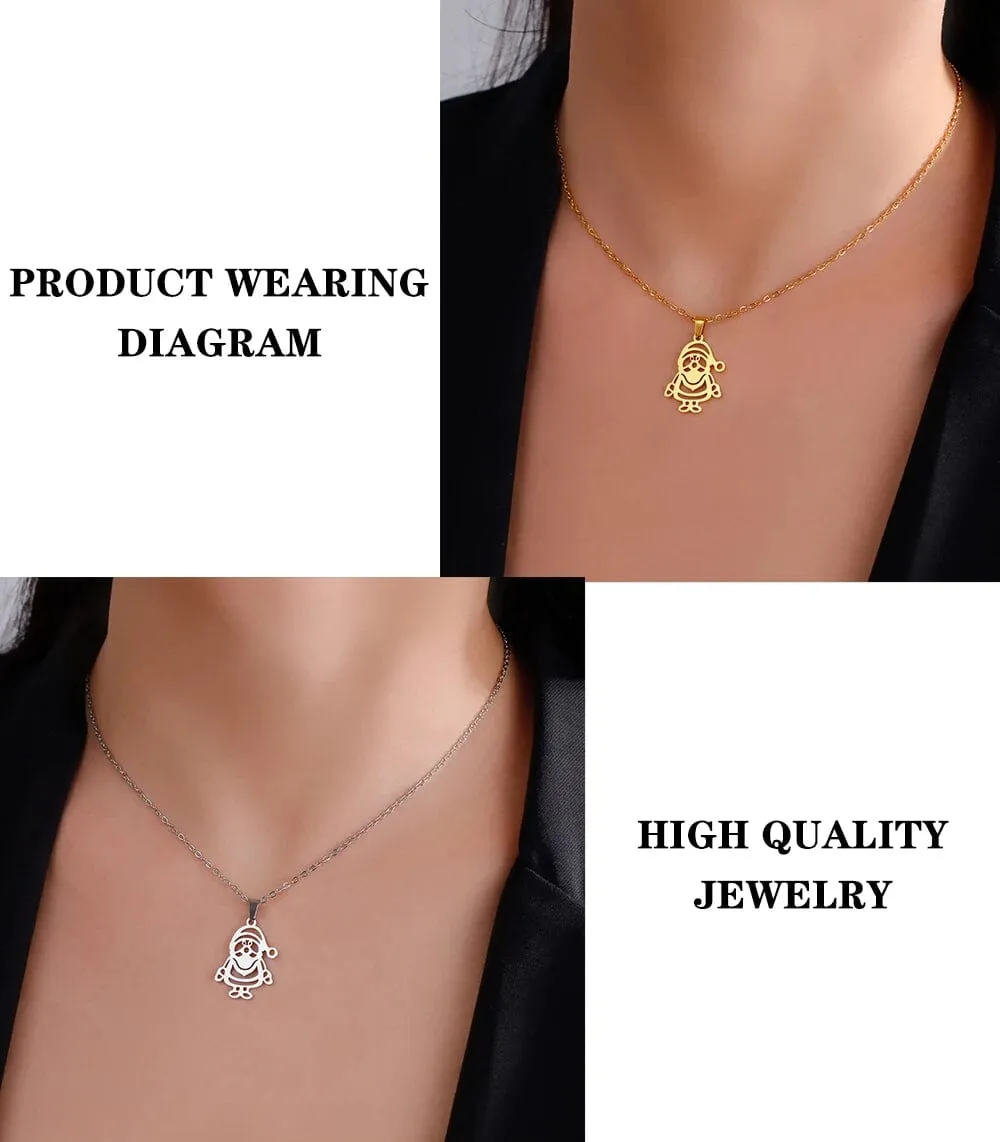 A Festive Fashion Statement | Christmas Stainless Steel Necklace