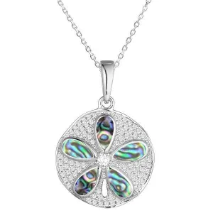 Abalone Pavé Sand Dollar Pendant