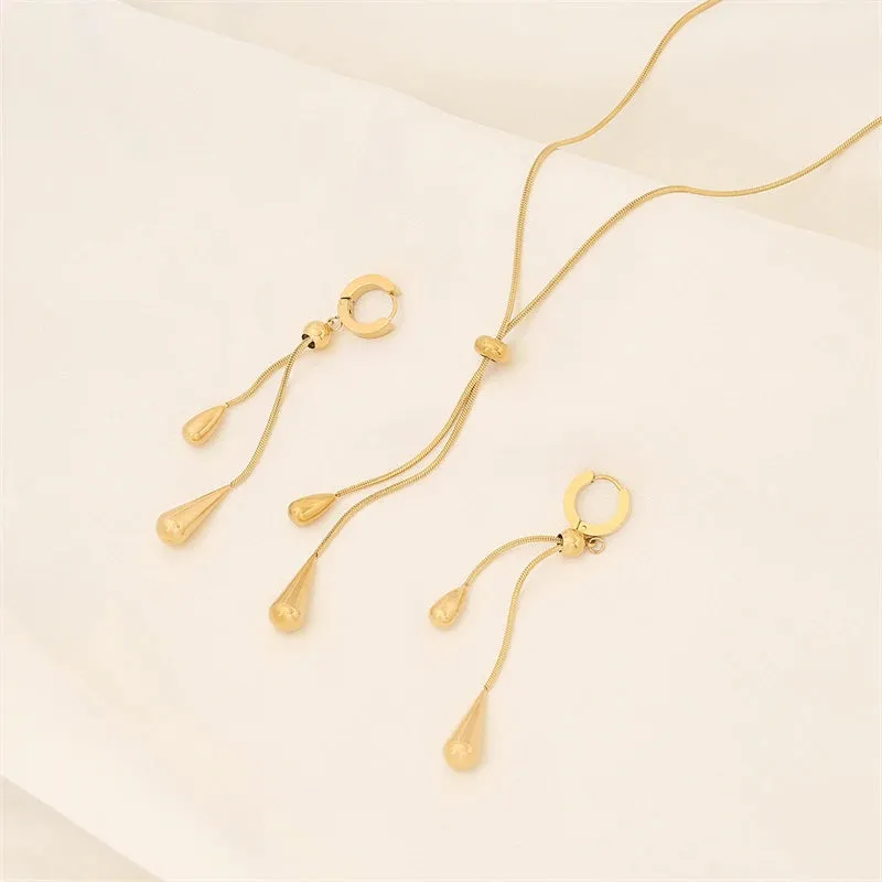 Adjustable Droplet Choker Necklace
