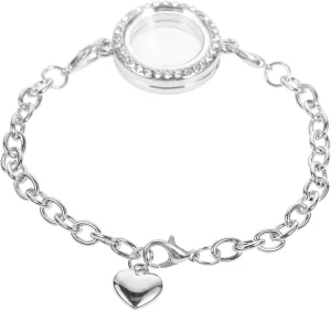 Alloy Material Locket Bracelet Women's Photo Frame Bracelet Magnetic Jewelry Floating Charms