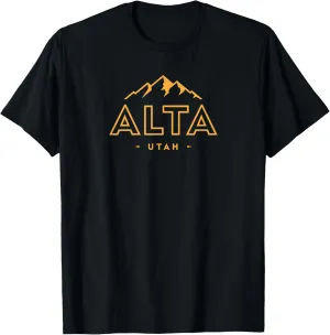 Alta Utah Retro Wasatch Mountain Women Men Souvenir Graphic T-Shirt