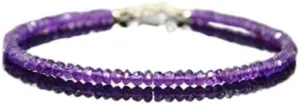 Amethyst Bead Bracelet - February Birthstone, Amethyst Bracelet, Purple Stone Bracelet, Amethyst Jewelry Mom, Healing Amethyst Jewelry 3.5mm by Gemswholesale