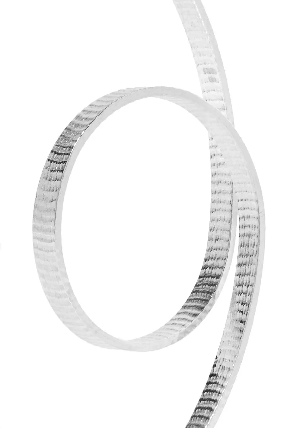 Annie Costello Brown Circle Scroll Silver Hoop Earrings