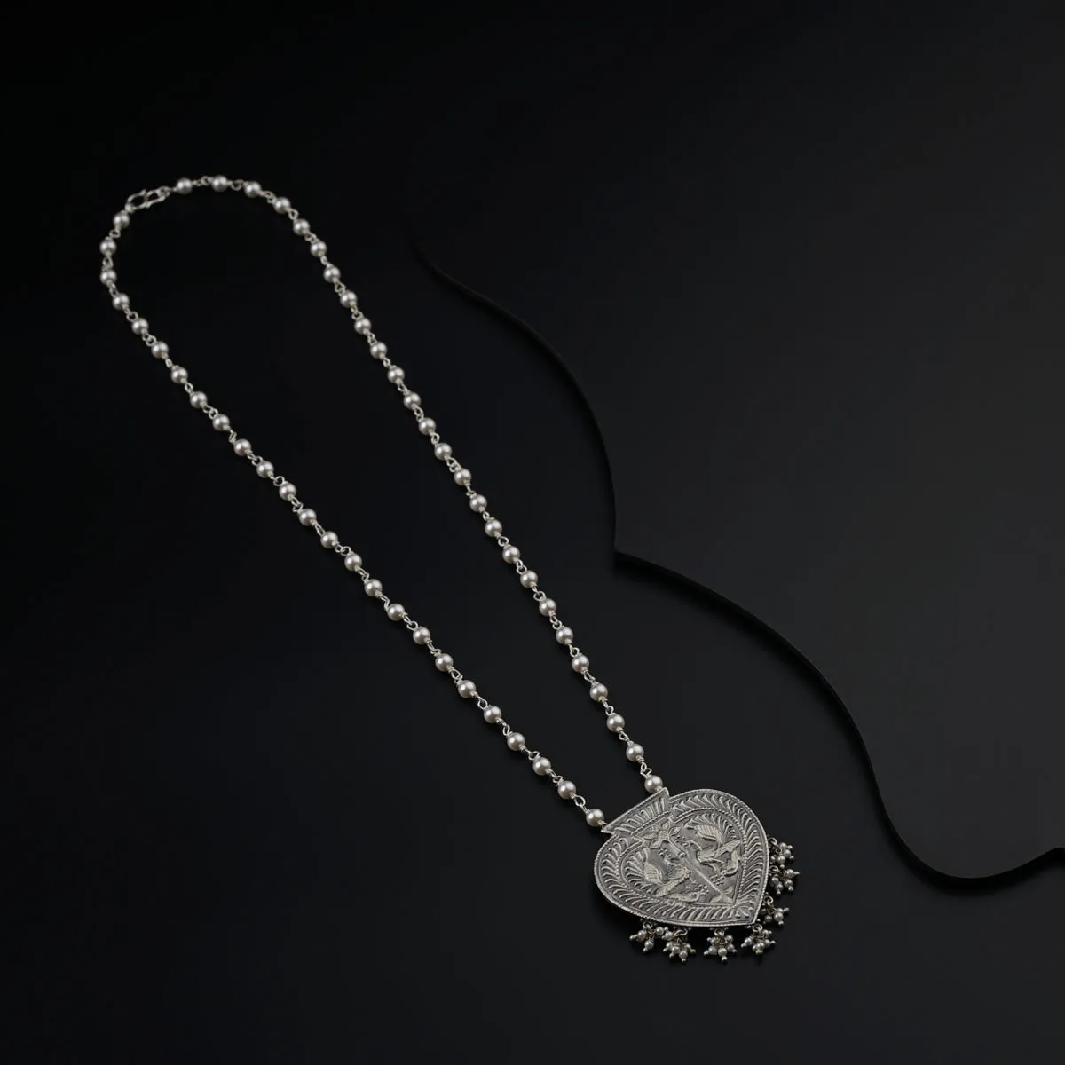 Antique Silver and Pearl Necklace