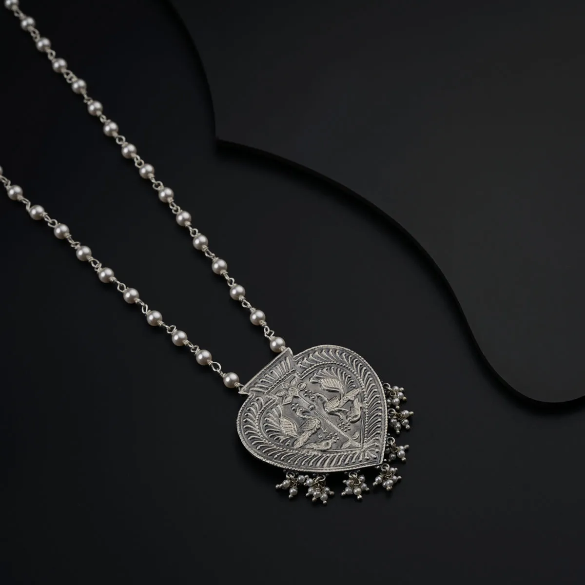 Antique Silver and Pearl Necklace