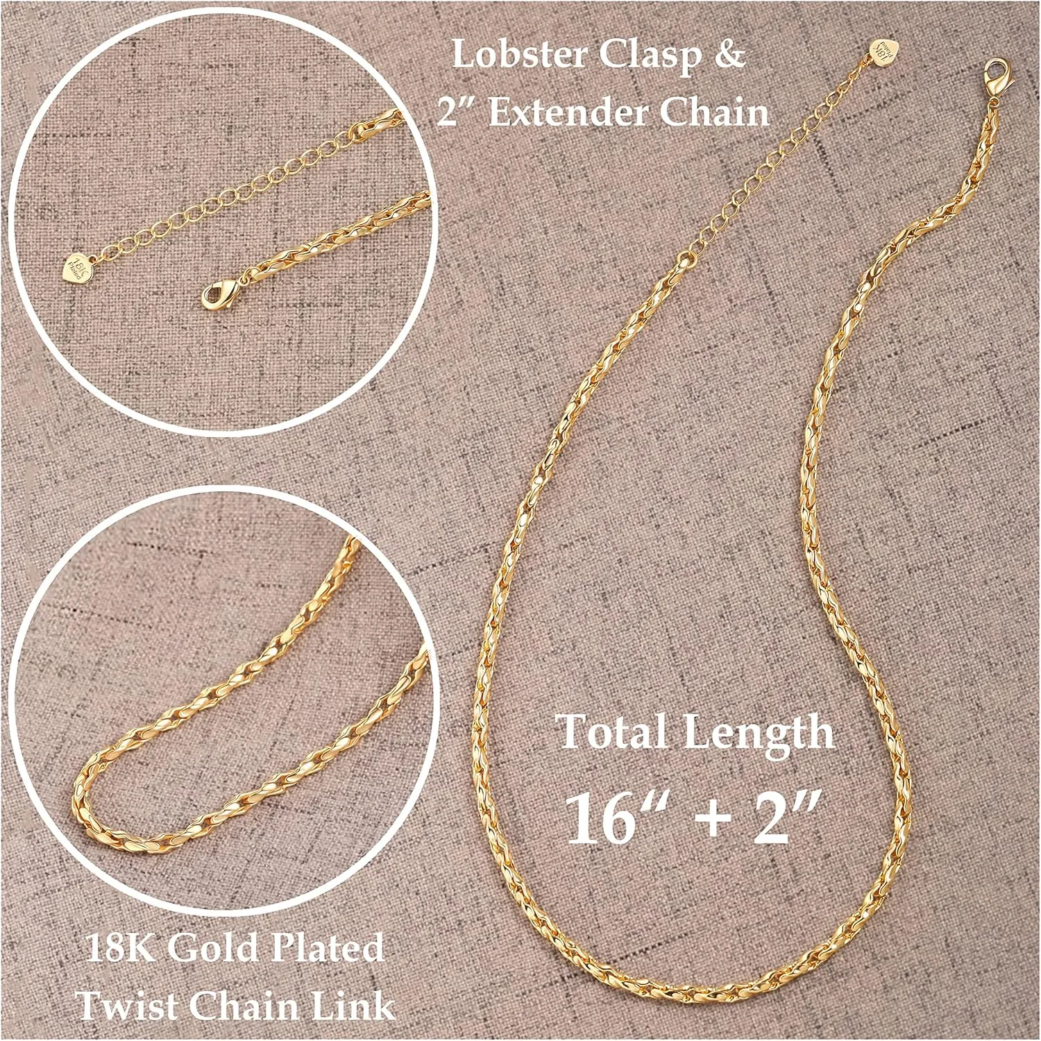 Aobei Pearl 18K Gold Paperclip Chain Choker Satellite Chain Biwa Pearl Pendant Necklace Dainty Jewelry for Women