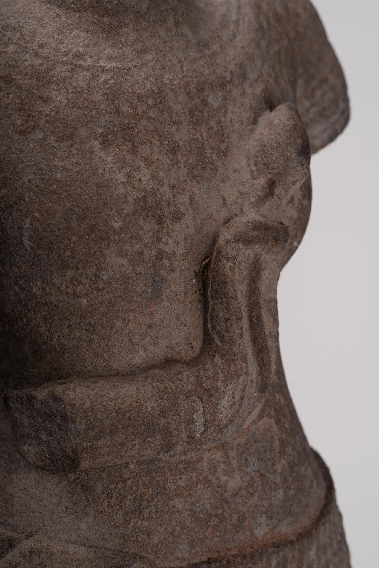Apsara Statue - Antique Khmer Style Stone Angkor Wat Apsara or Angel Statue - 60cm/24"