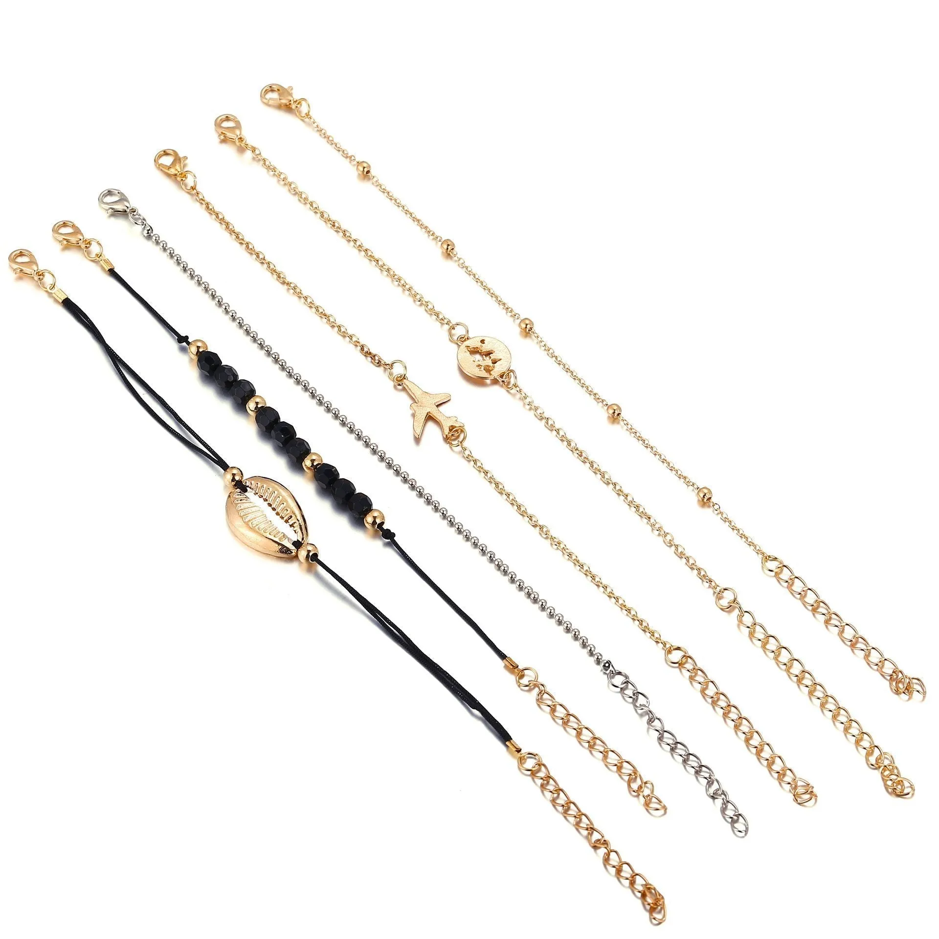 Around the World Bracelet Set - 18K Gold Plated, Made in Italy, Hypoallergenic & Comfort Fit Jewelry