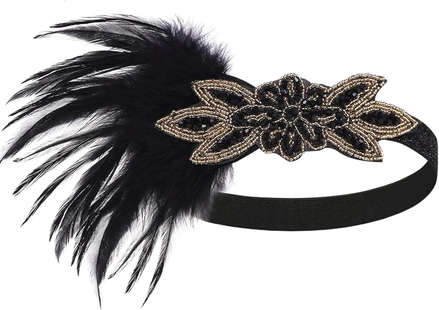 BABEYOND 1920s Accessories for Women - Flapper Headpiece Great Gatsby Accessories for Women Pearl Bracelet Necklace Gloves