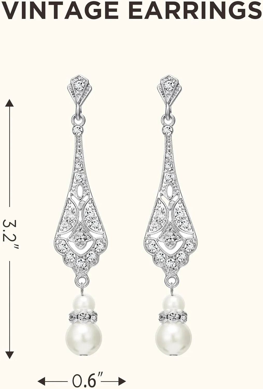 BABEYOND 1920s Flapper Accessories Great Gatsby Costume Accessories 20s Flapper Headband Pearl Necklace Gloves Plastic Holder