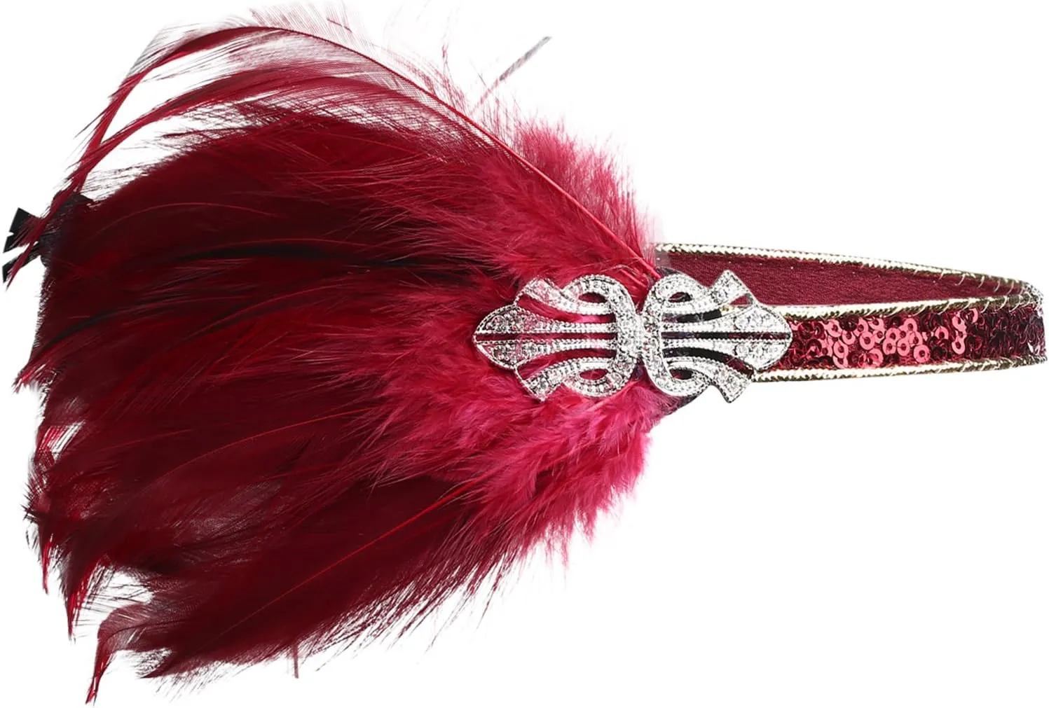 BABEYOND 1920s Flapper Accessories Set Gatsby Costume Accessories 20s Flapper Headband Pearl Necklace Gloves Holder
