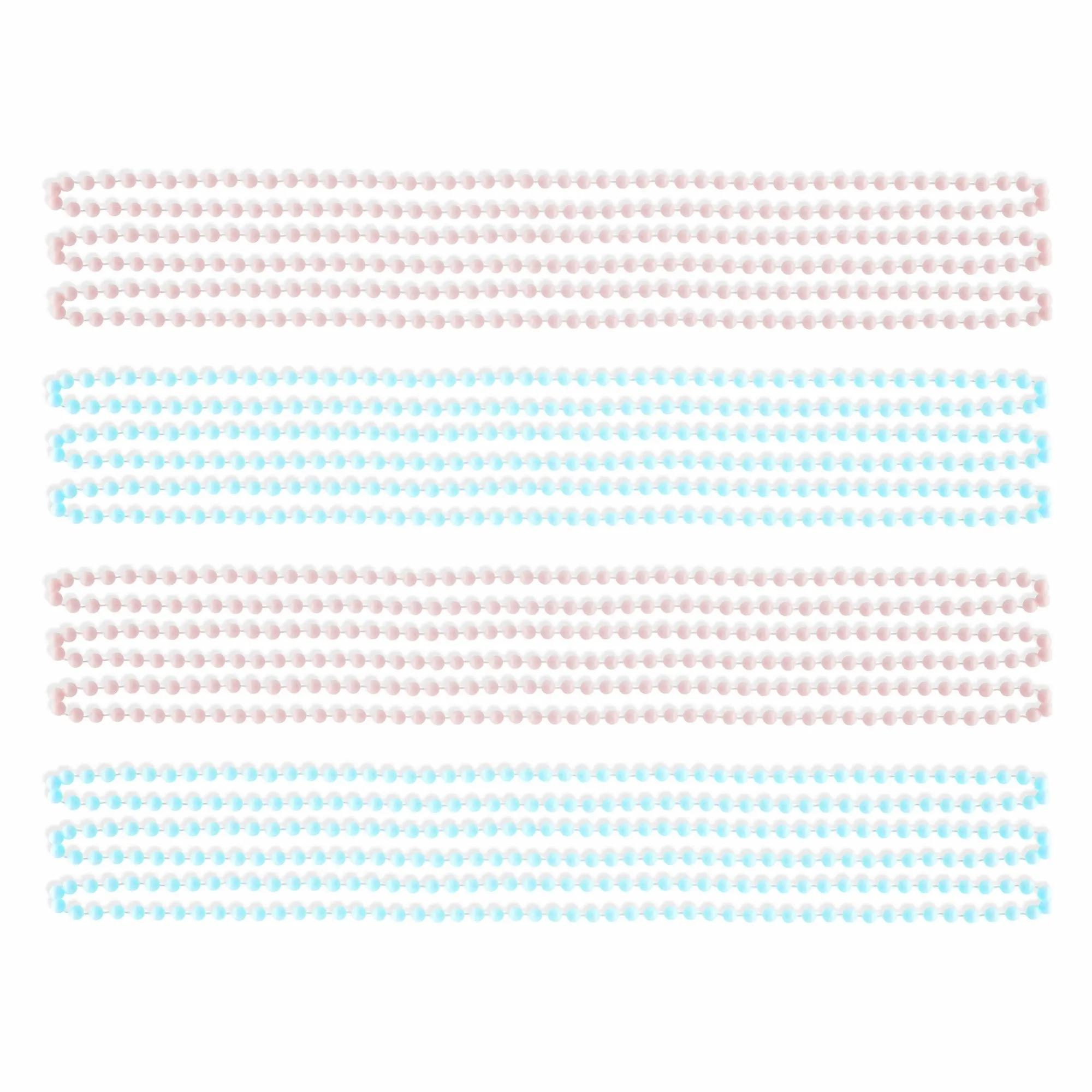 Baby Gender Reveal Party Favors, Team Boy and Girl Button Pins, Bead Necklaces (48 Pieces)
