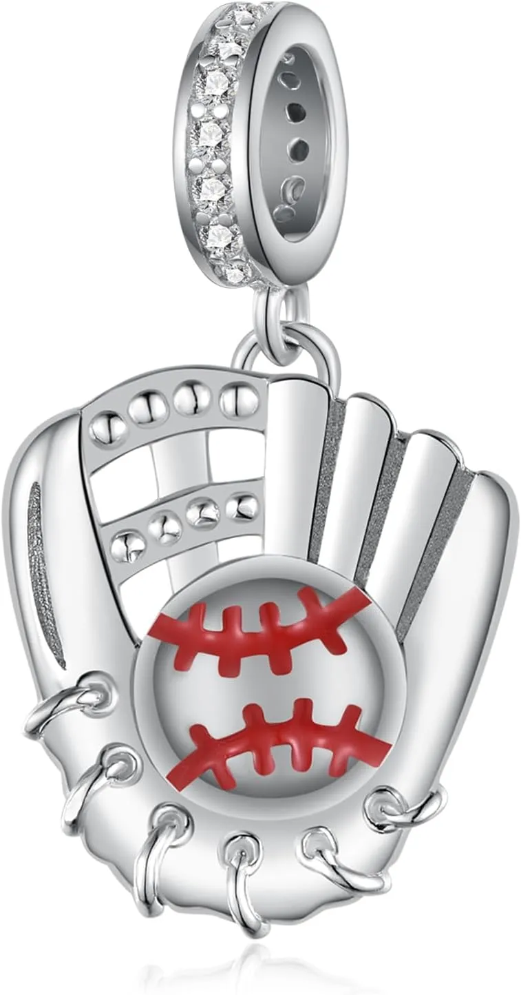 Baseball/Pcikleball Charms S925 Sterling Silver Sports Charms Sports Gifts Sports Jewelry Gifts for Women
