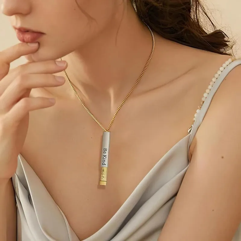 Be Kind of A B Necklaces for Women, Hidden Message Jewelry