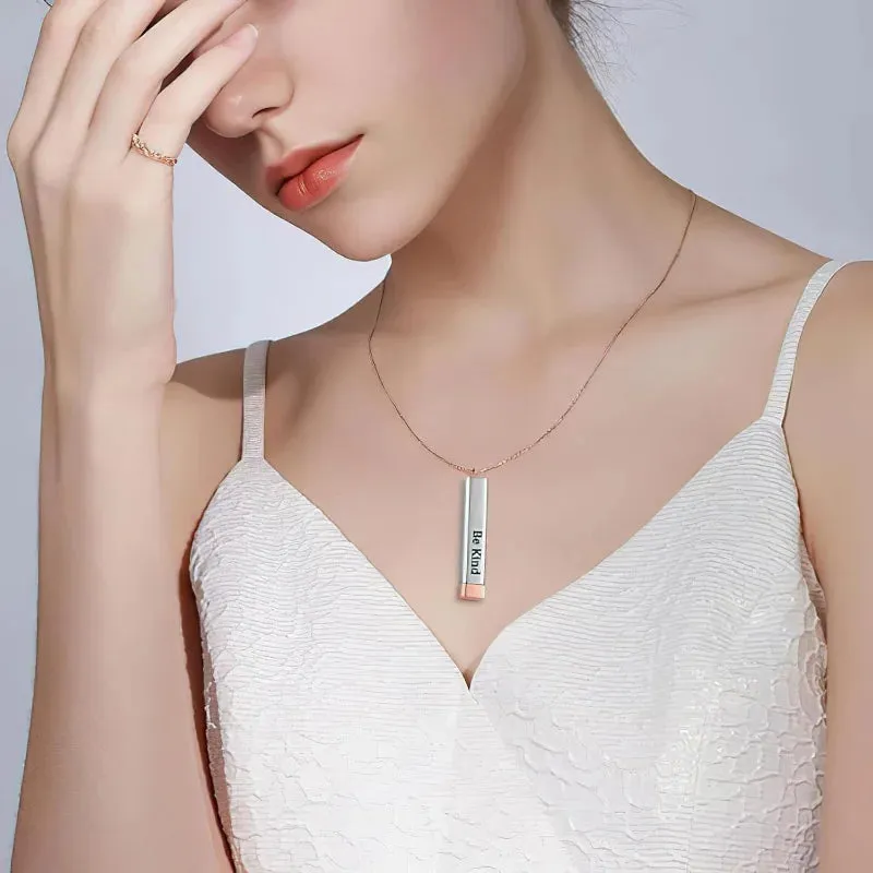 Be Kind of A B Necklaces for Women, Hidden Message Jewelry