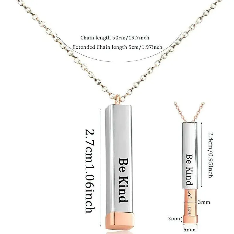 Be Kind of A B Necklaces for Women, Hidden Message Jewelry