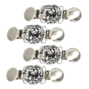 Beaupretty 4Pcs Vintage Shawl Clips for Women Retro Cardigan Closure Clips Slip Clothing Fasteners for Scarves Dresses Travel Friendly Fashion Accessories for All Occasions
