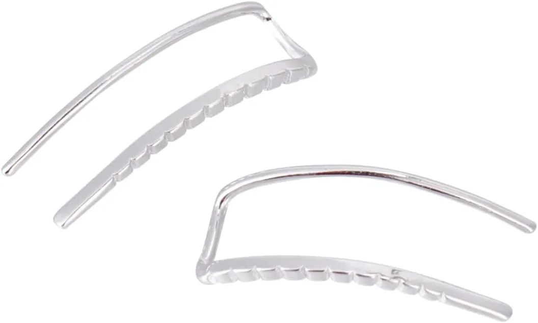 Beaupretty 925 Sterling Silver Bar Earrings Elegant Ear Crawlers with High Grade Plating for Women Lightweight Cuff Design present for Special Occasions