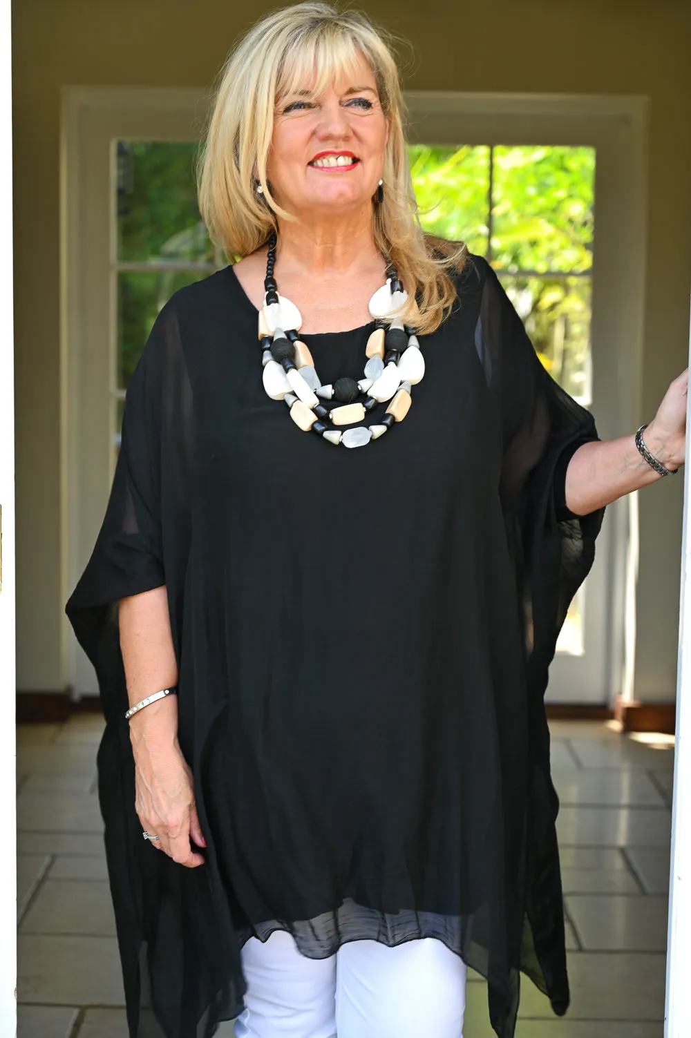 Bella Silk Blouse | Black
