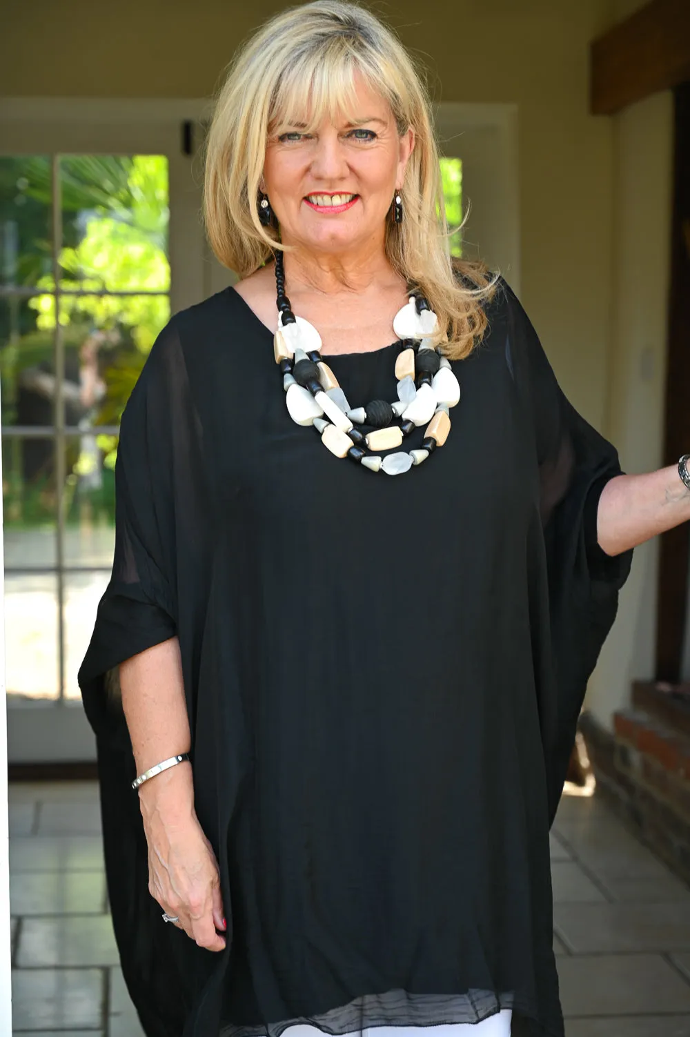 Bella Silk Blouse | Black