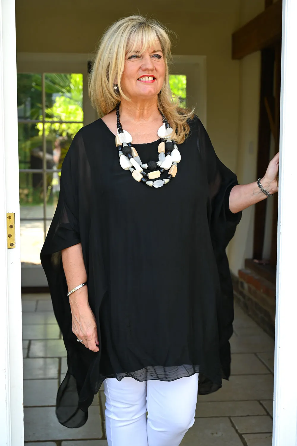 Bella Silk Blouse | Black