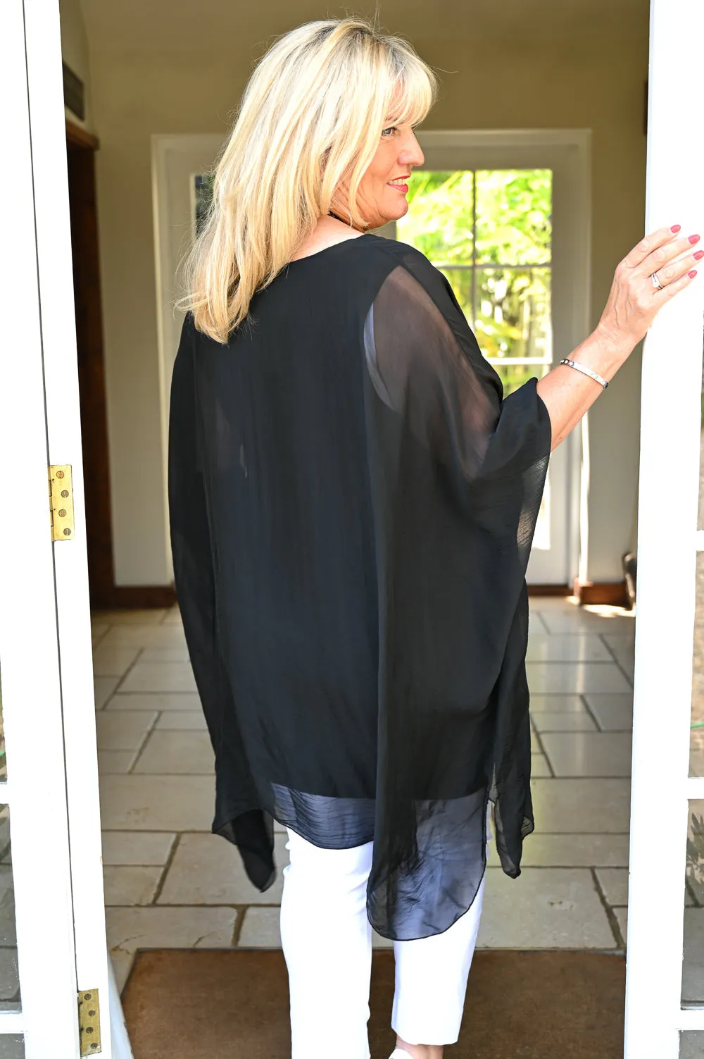 Bella Silk Blouse | Black