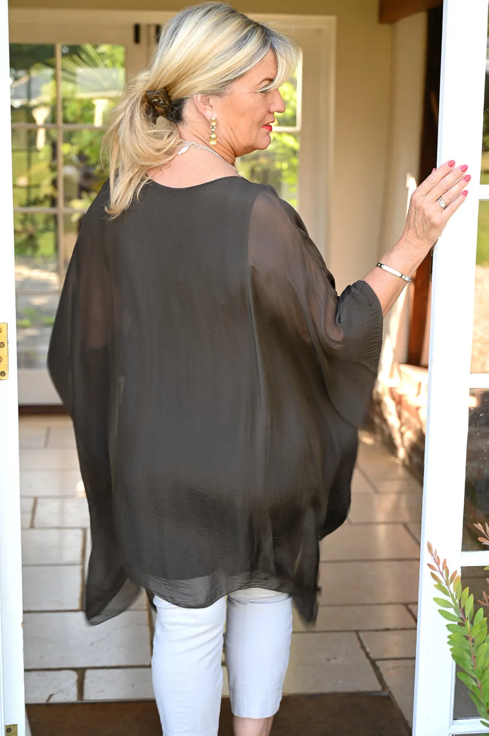 Bella Silk Blouse | Chocolate Brown
