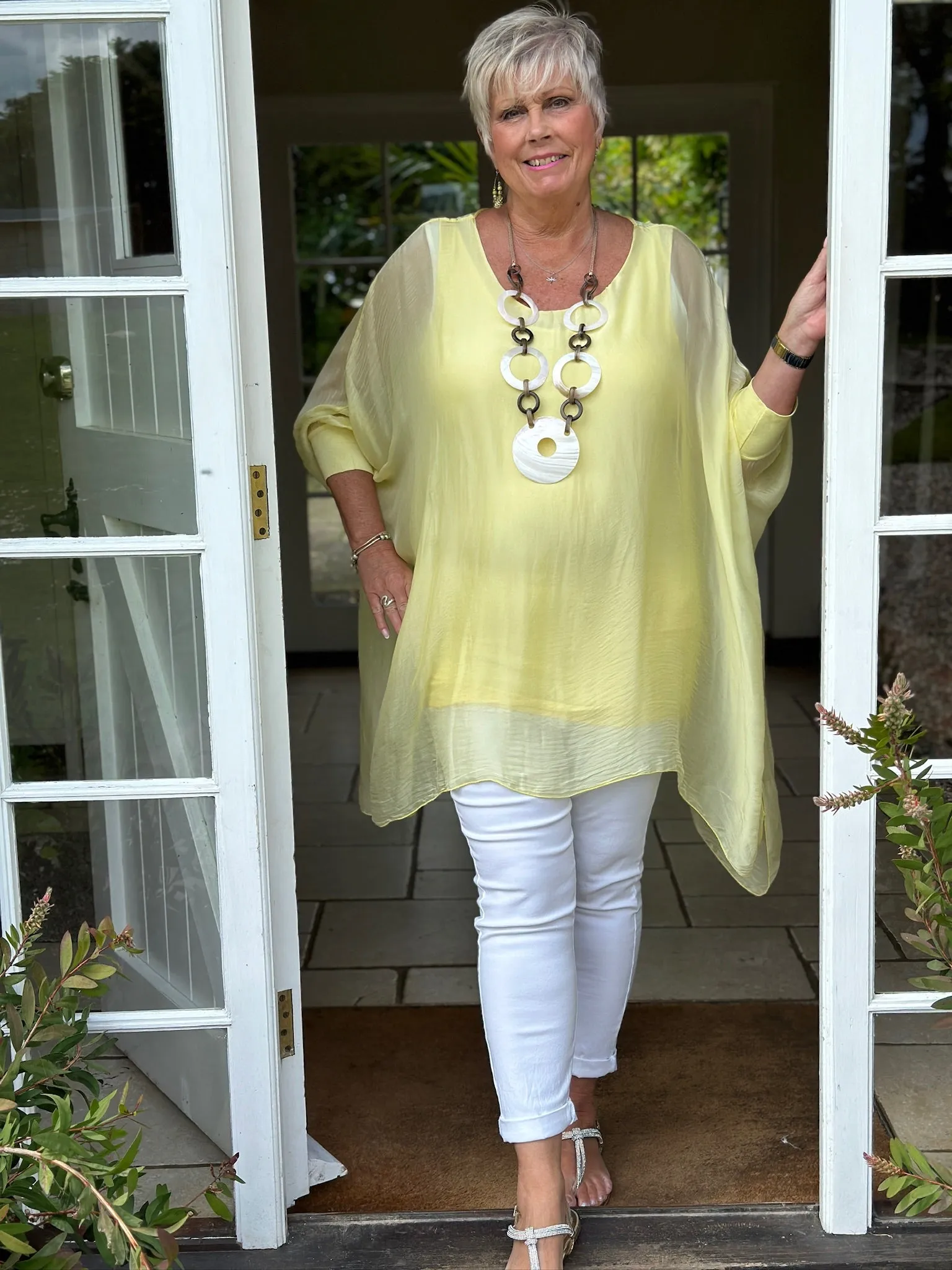 Bella Silk Blouse | Lemon