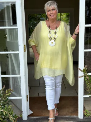 Bella Silk Blouse | Lemon