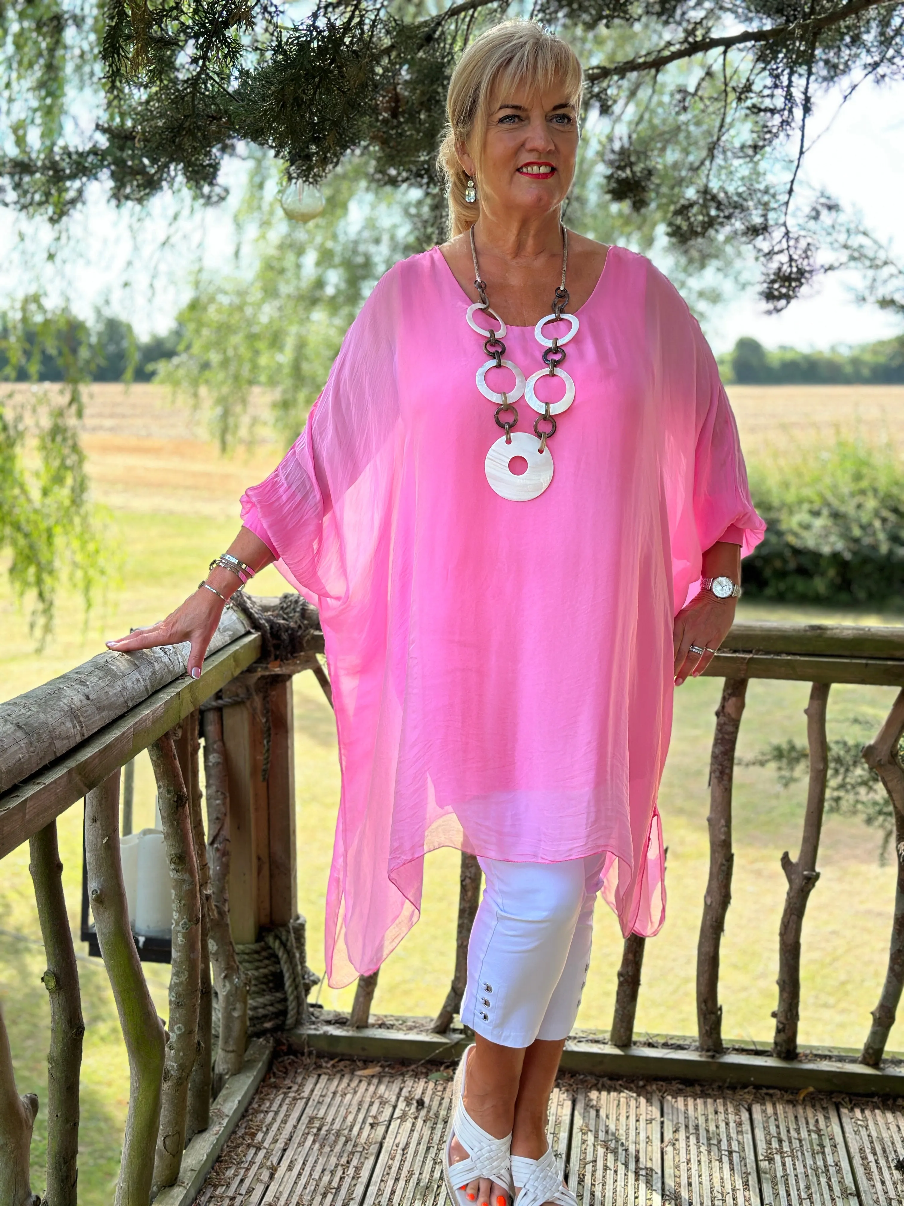 Bella Silk Blouse | Pink