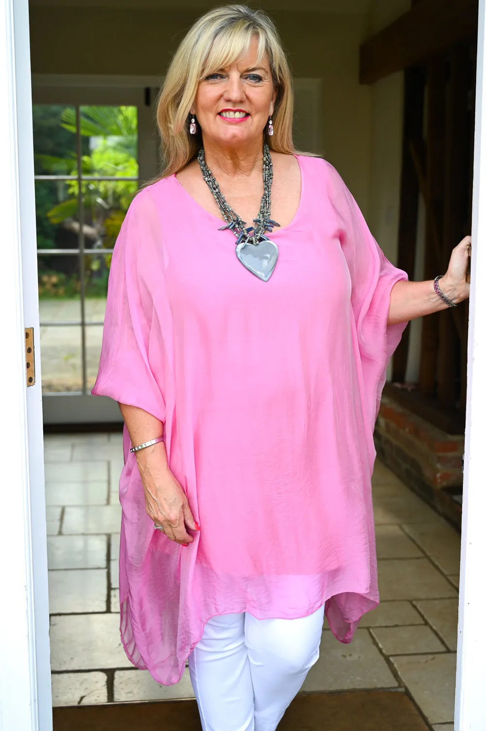 Bella Silk Blouse | Pink