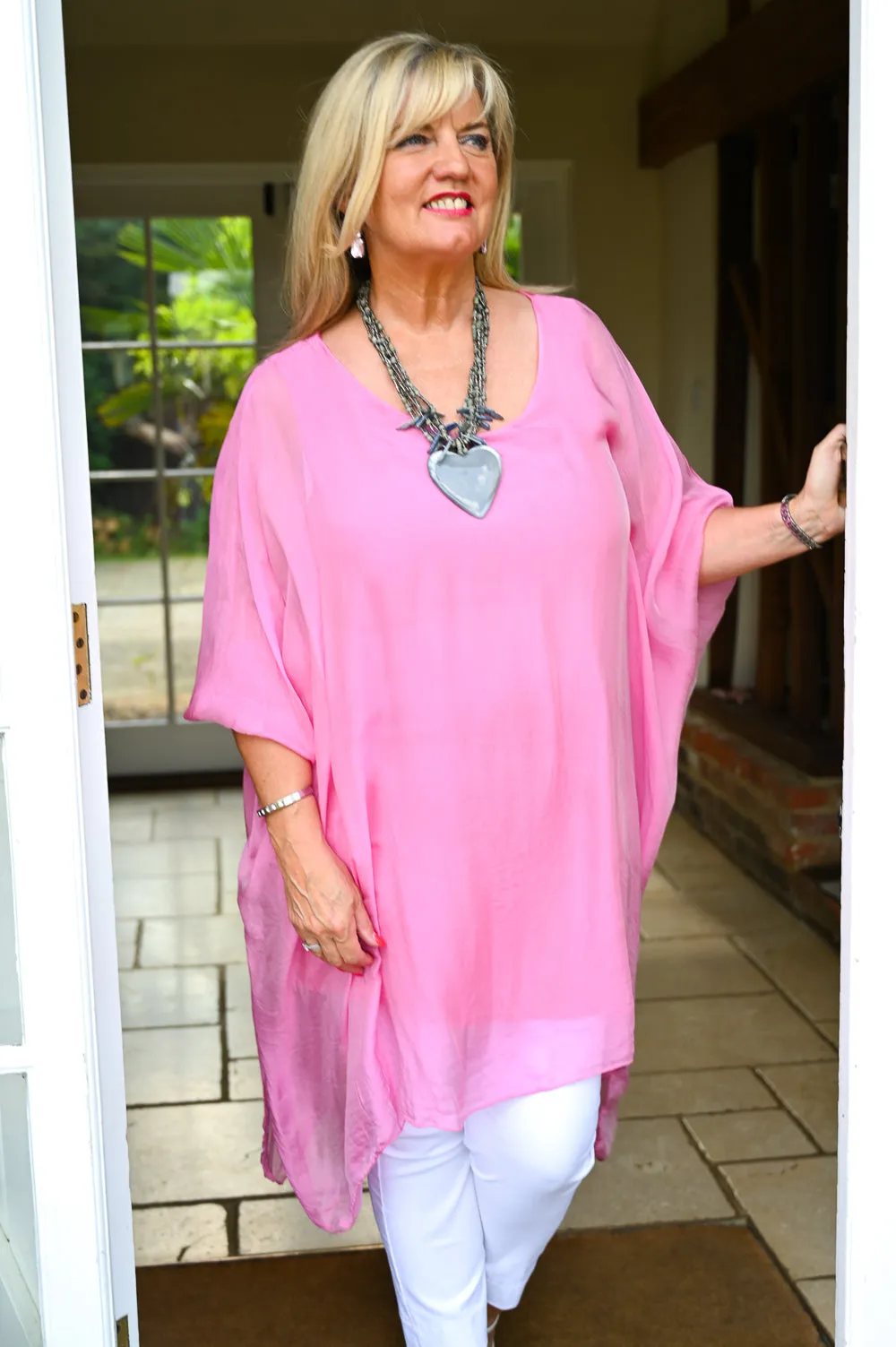 Bella Silk Blouse | Pink
