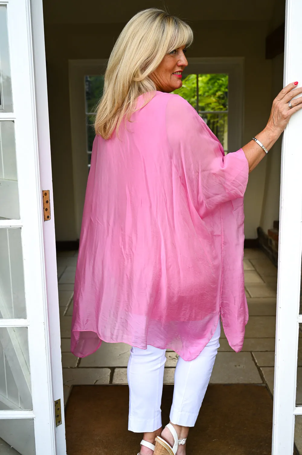 Bella Silk Blouse | Pink