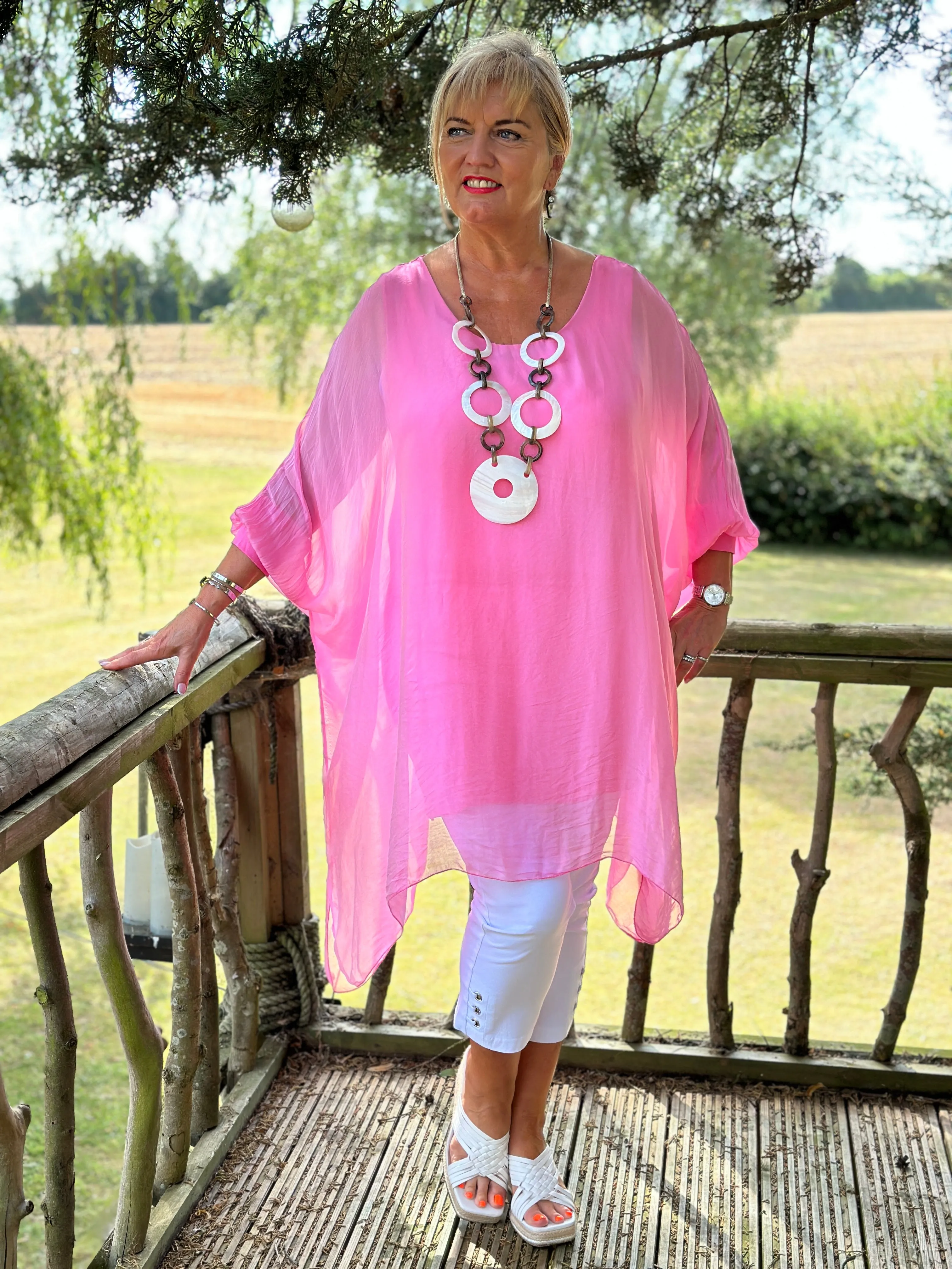 Bella Silk Blouse | Pink