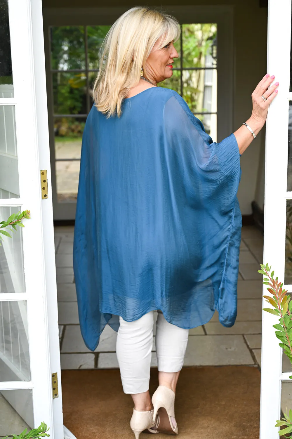 Bella Silk Blouse | Teal