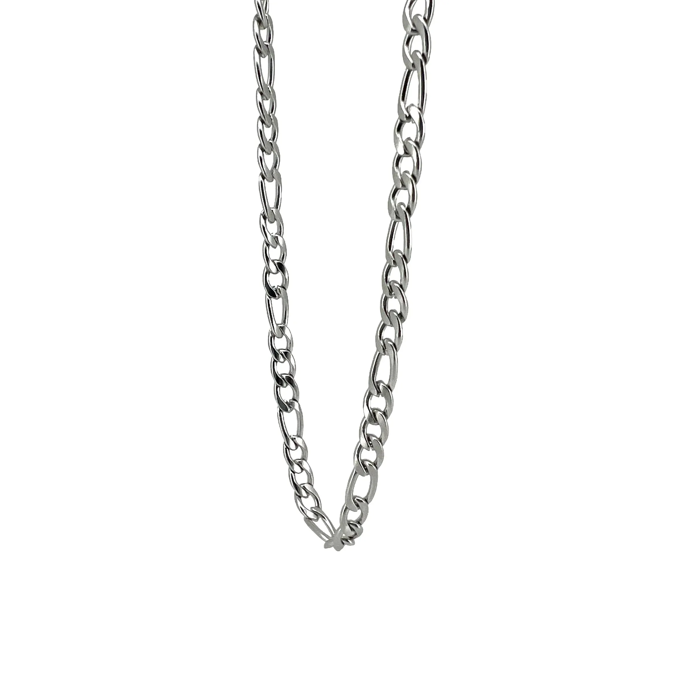 Bellamy Silver-tone Figaro Chain Necklace