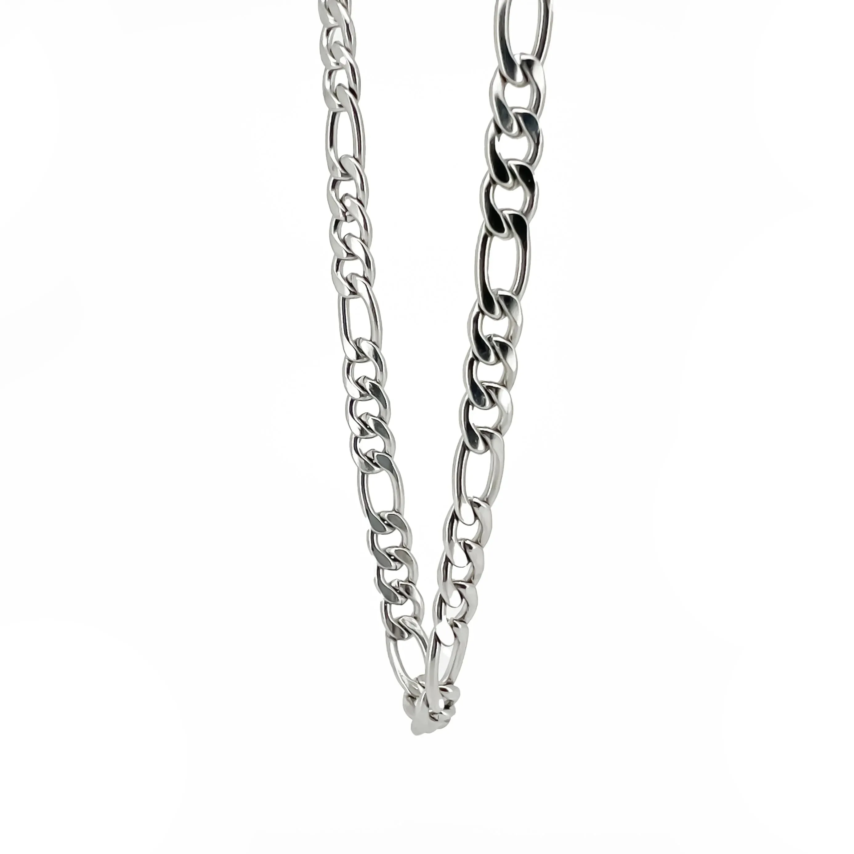 Bellamy Silver-tone Figaro Chain Necklace