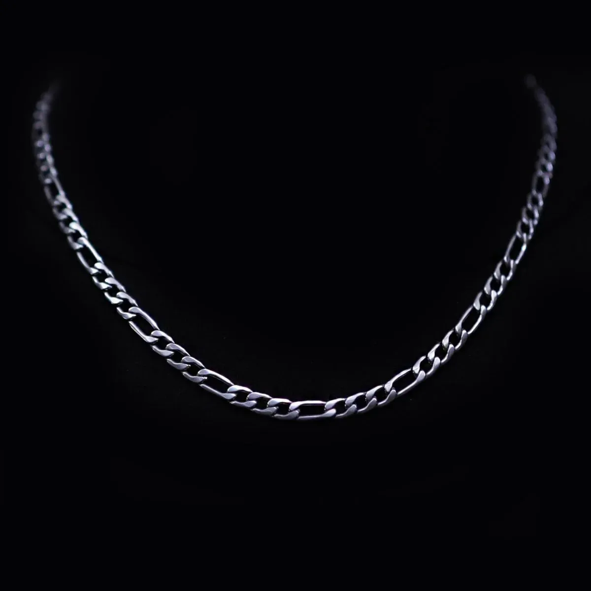 Bellamy Silver-tone Figaro Chain Necklace