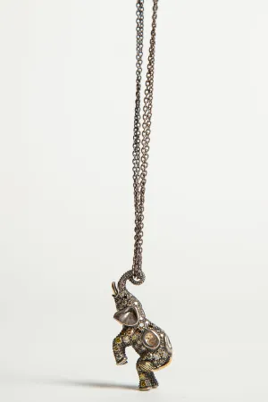 BIBI VAN DER VELDEN | MULTI STONE ELEPHANT PENDANT