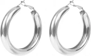 Big Gold Hoops Earrings Minimalist Thick Tube Round Circle Rings Earrings Women Zinc Alloy Earring