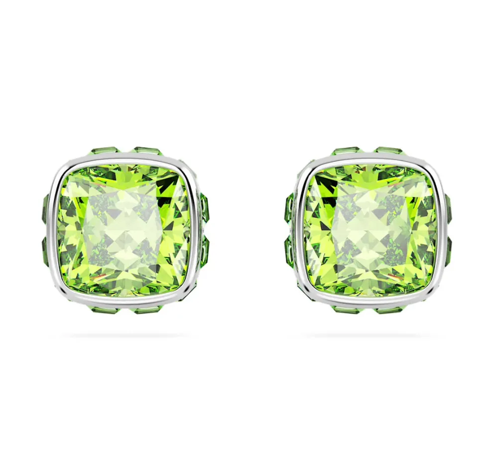 Birthstone August Green Square - Necklace & Earrings