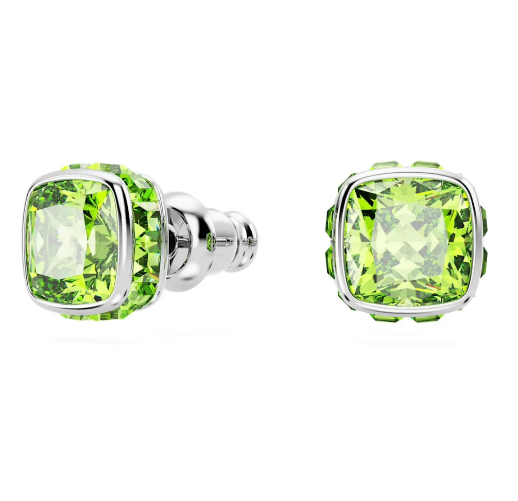 Birthstone August Green Square - Necklace & Earrings