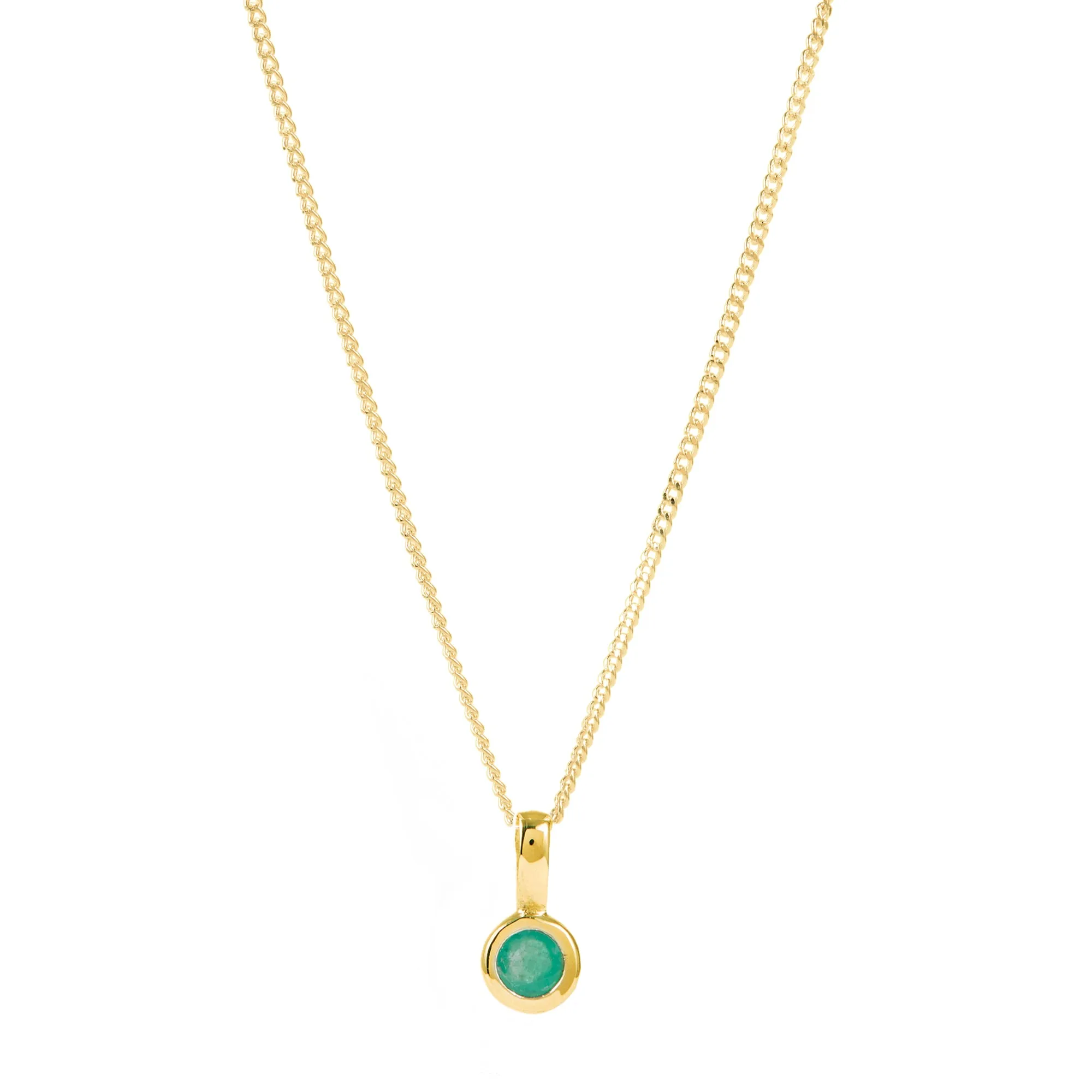 Birthstone Charm Pendants - Gold