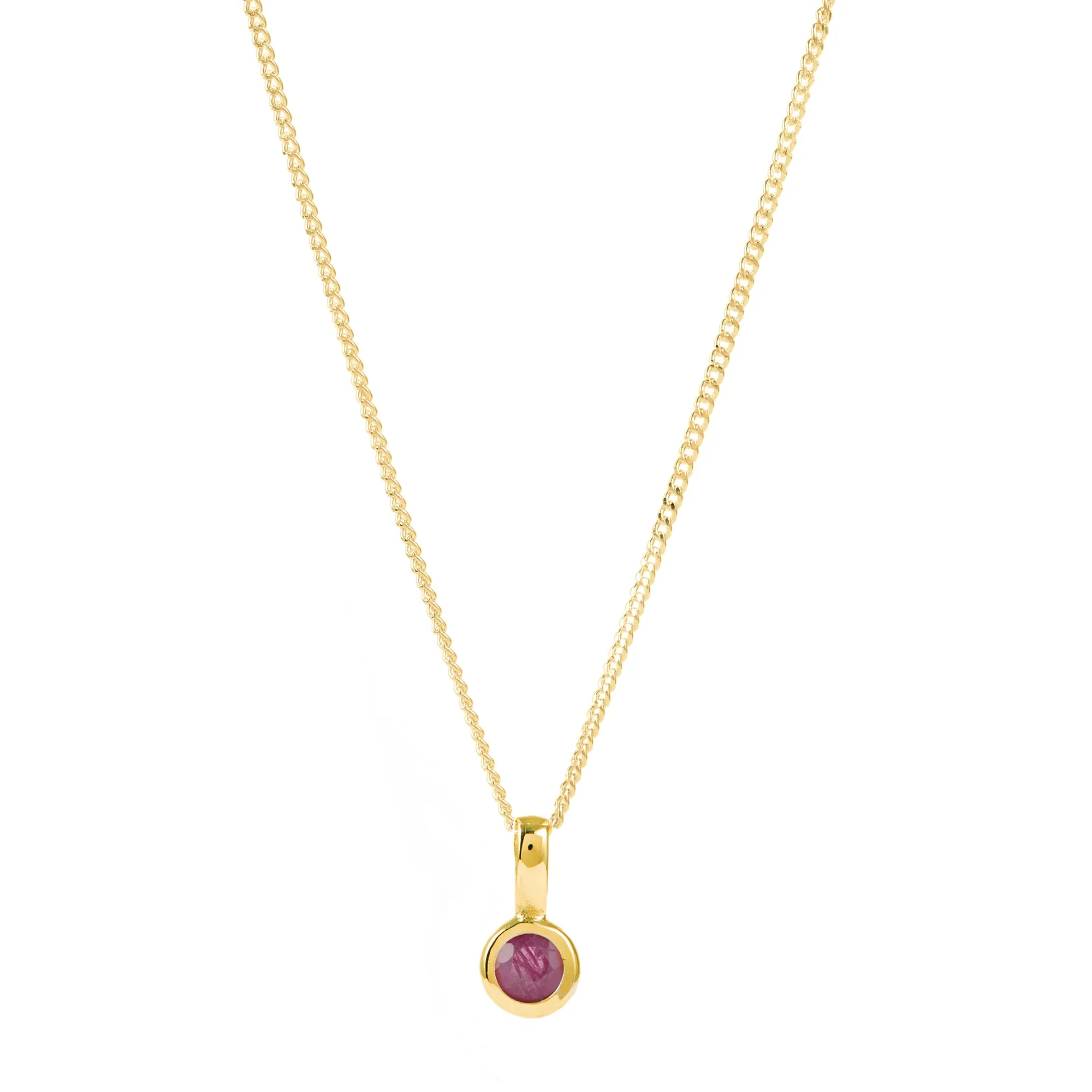 Birthstone Charm Pendants - Gold