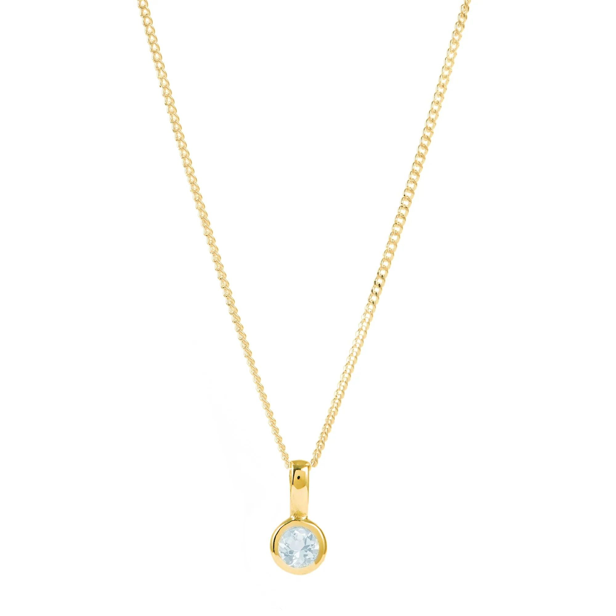 Birthstone Charm Pendants - Gold