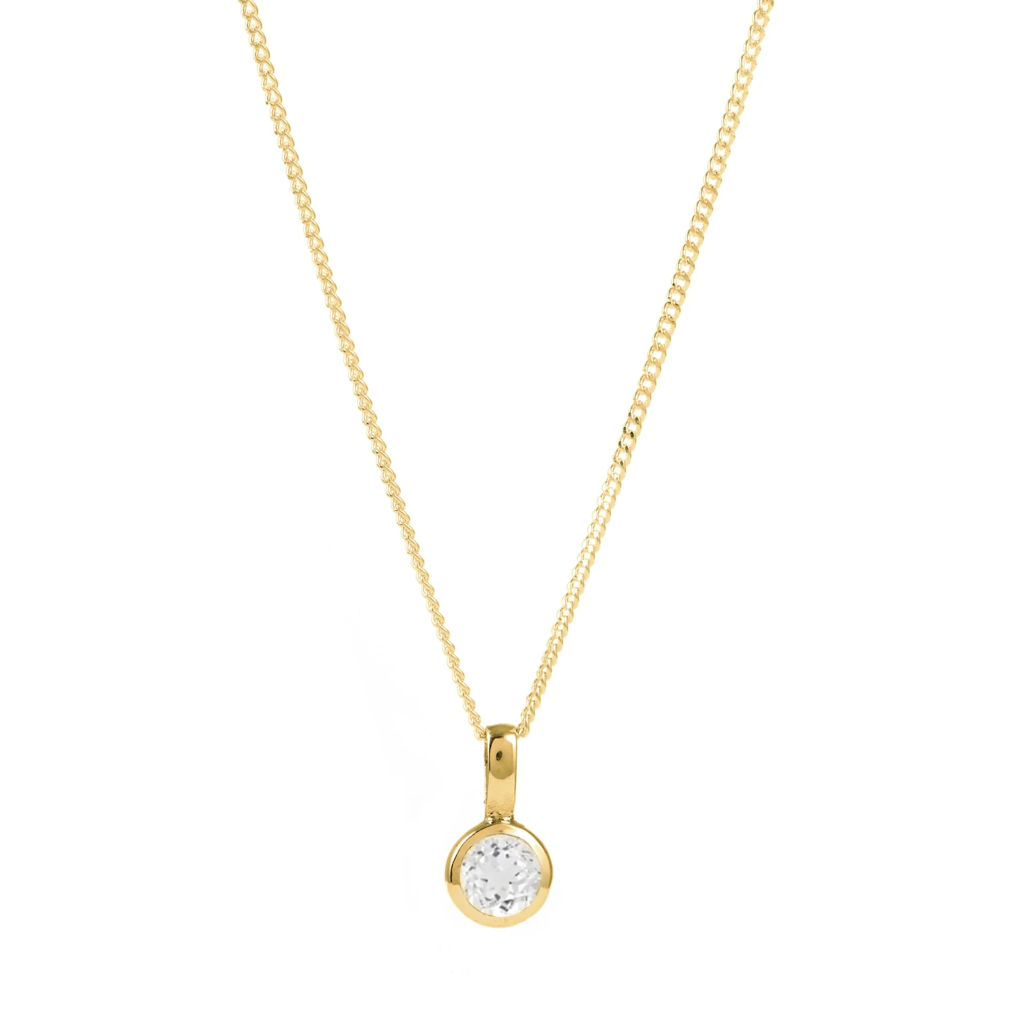 Birthstone Charm Pendants - Gold
