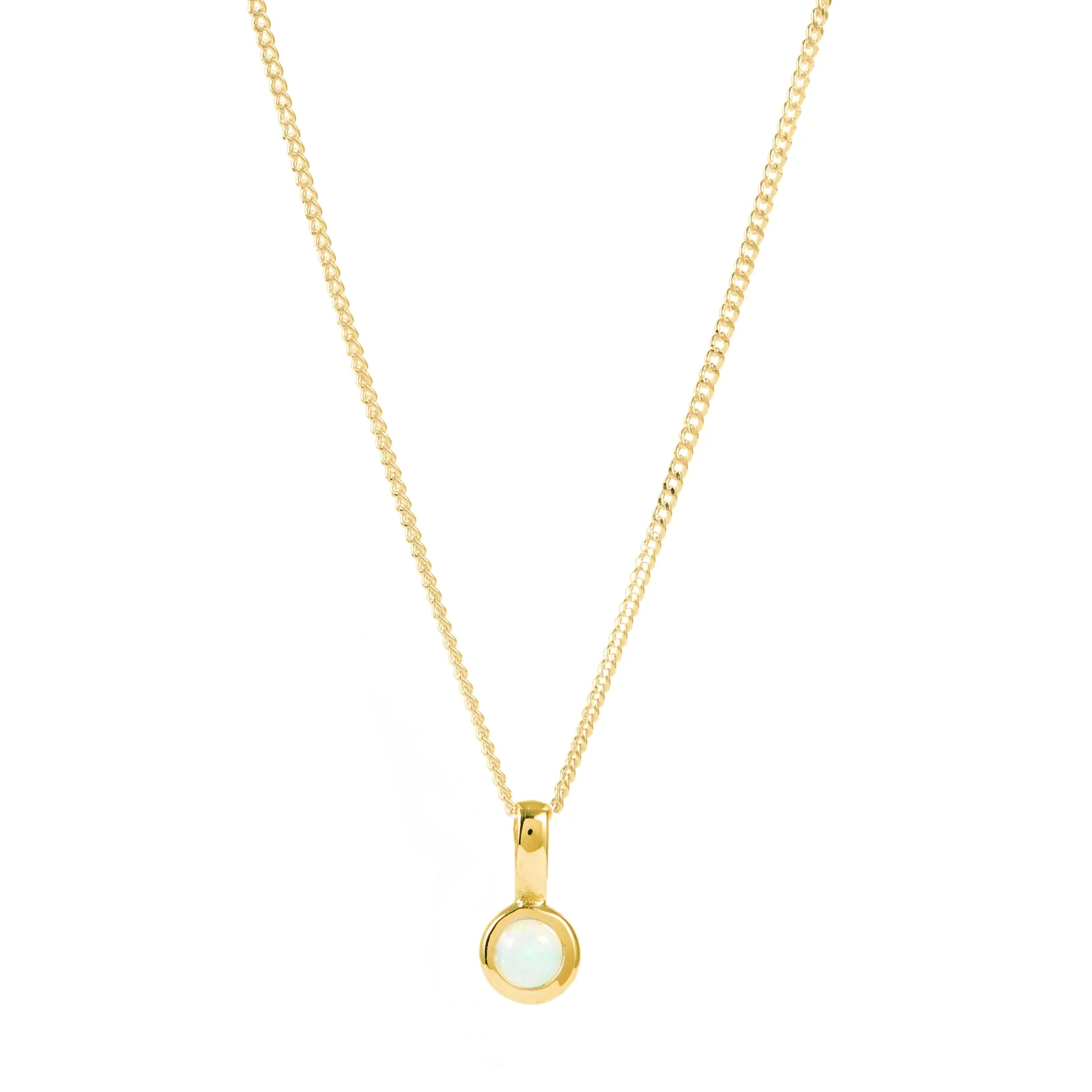 Birthstone Charm Pendants - Gold