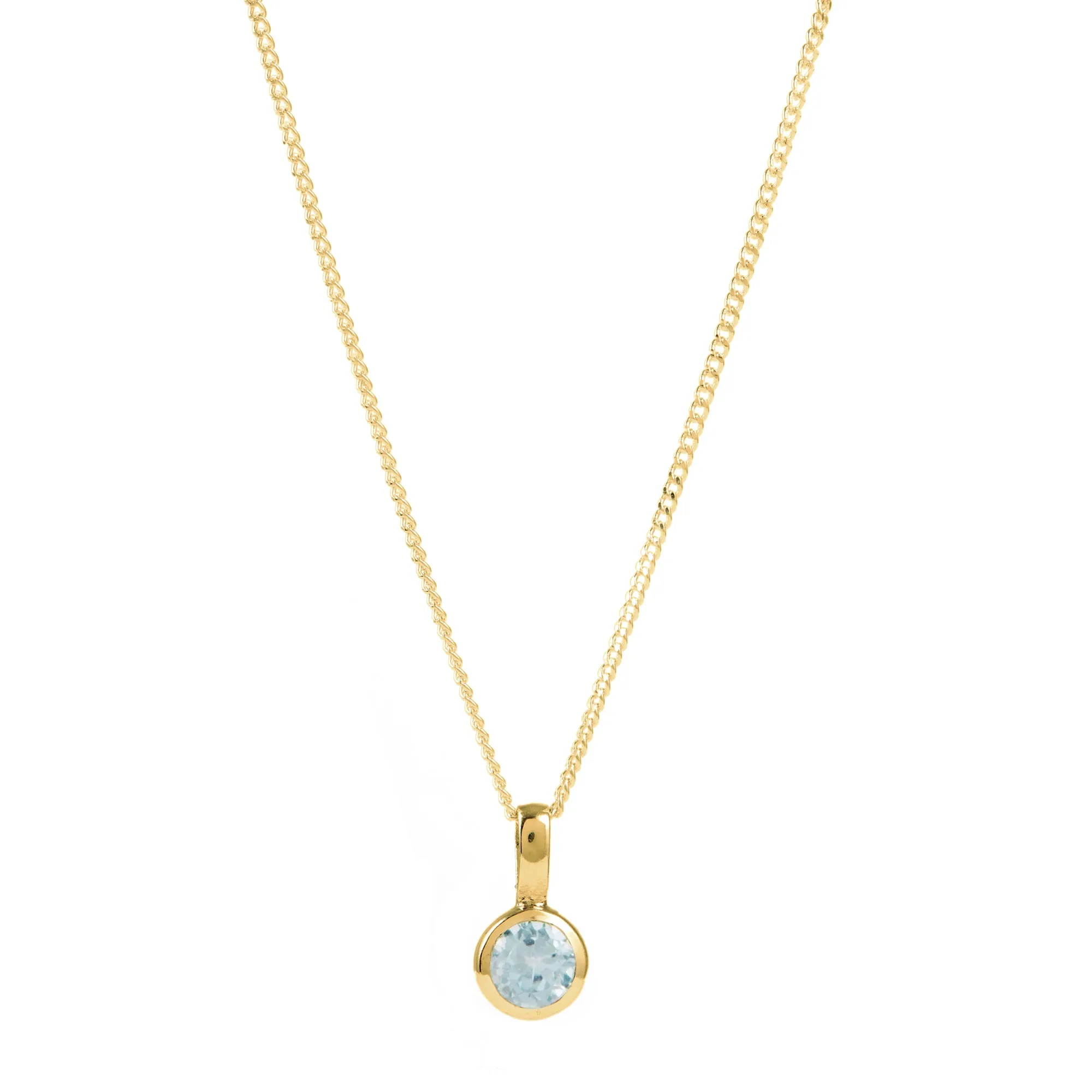 Birthstone Charm Pendants - Gold