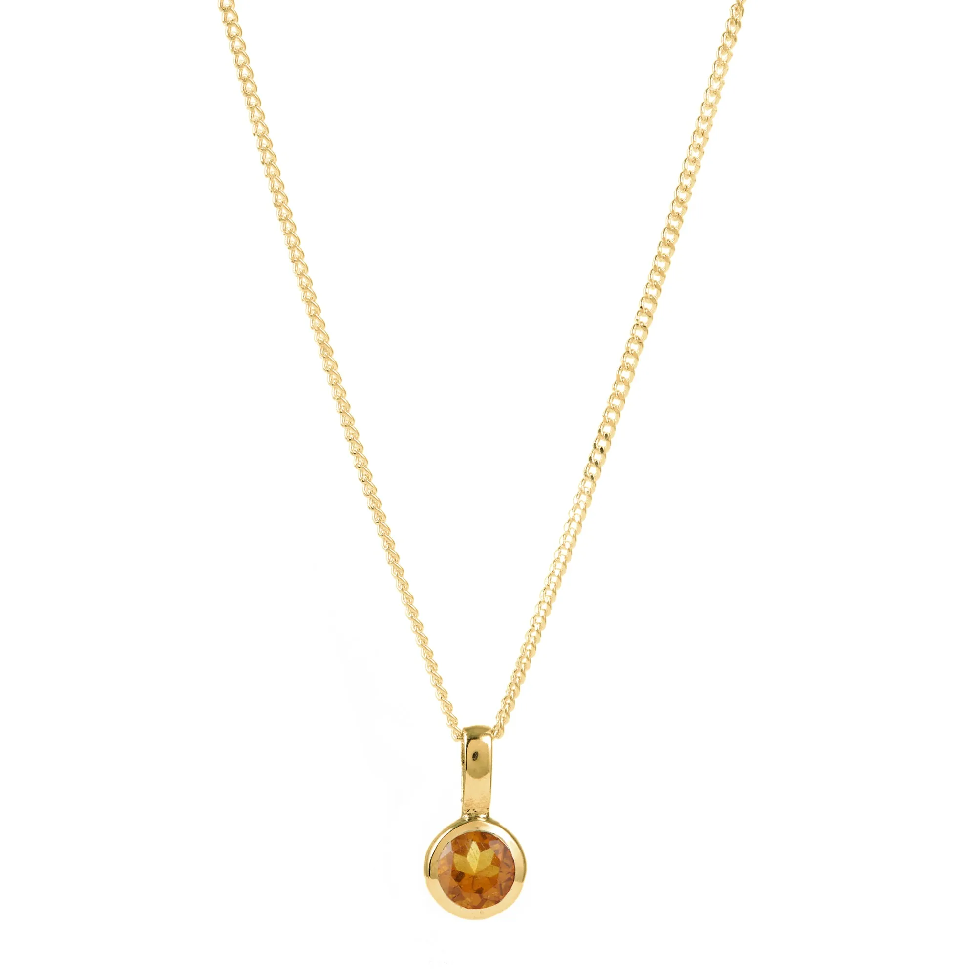 Birthstone Charm Pendants - Gold