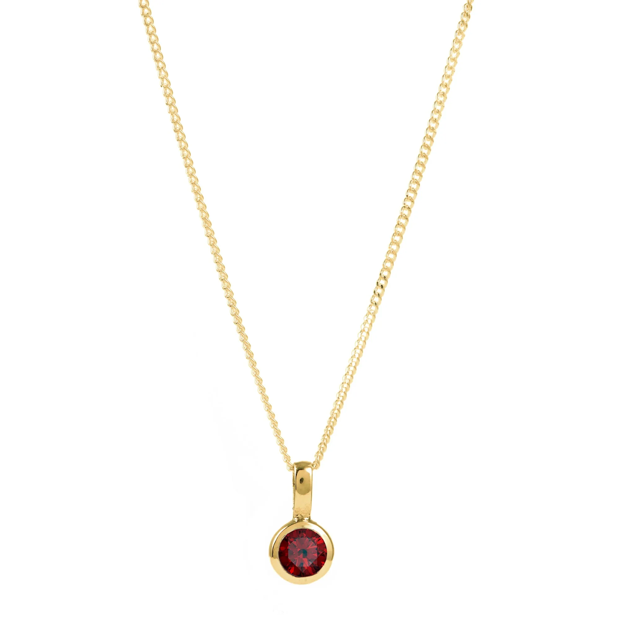 Birthstone Charm Pendants - Gold